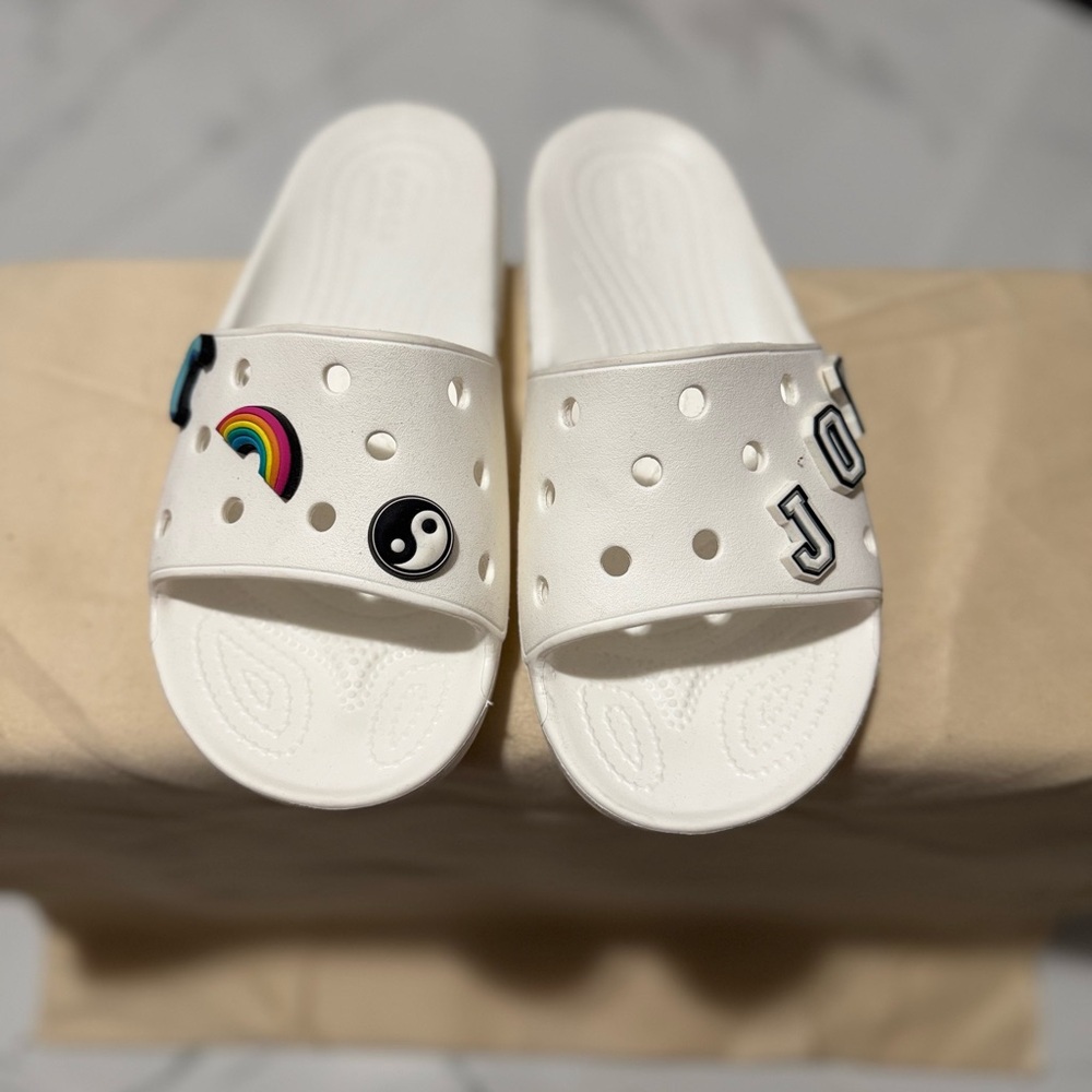 CROCS White Sandals with Perforated Design - Picture 2 of 5